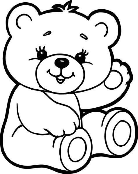 cute bear coloring page wecoloringpagecom