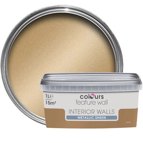 colours feature wall gold effect metallic emulsion paint