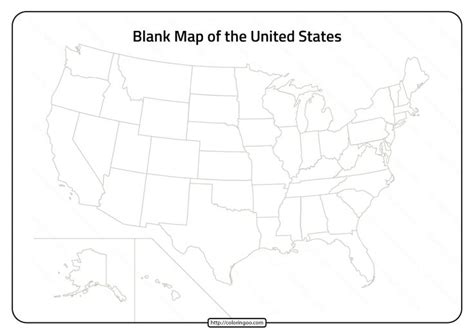 printable  blank map  united states  map printable