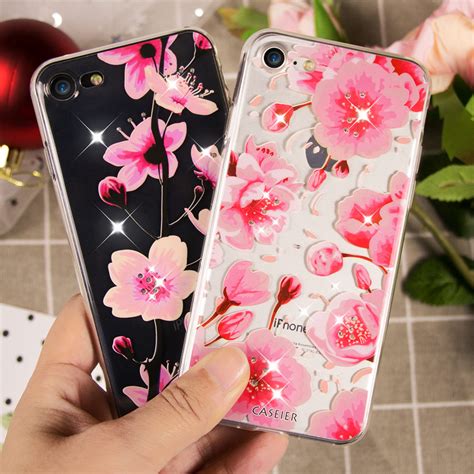 caseier rhinestone phone case  iphone      cute girly floral patterned cases