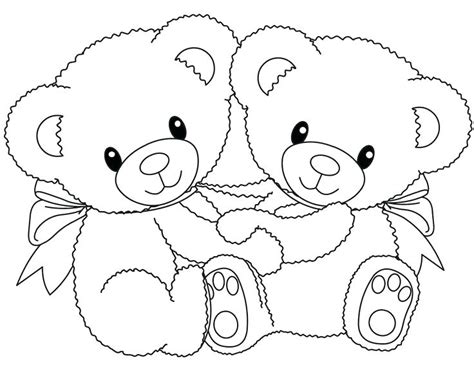 teddy bear holding  heart coloring pages  getcoloringscom