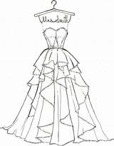 Dress Prom Coloring Pages Drawing Template Dresses Sketches Sketch Fashion sketch template