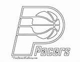 Indiana Pacers Stencils Nba Logo sketch template