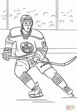 Coloring Mcdavid Connor Pages Hockey Nhl Printable Drawing Color Supercoloring Easy Print Team sketch template