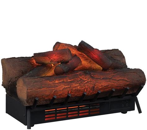duraflame infrared quartz log set heater   flame effect remote qvccom electric logs