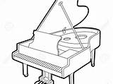 Piano Outline Drawing Vector Harpsichord Icon Isometric Grand Style Clip Paintingvalley Getdrawings Illustration Drawn sketch template