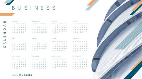 business calendar design vector