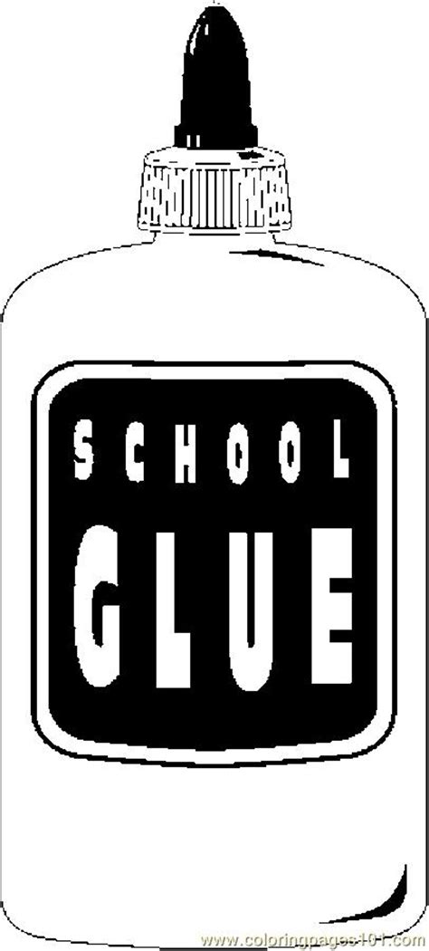 coloring pages glue  education school  printable coloring