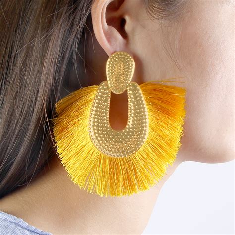 Vintage Tassel Earrings For Women Big Fringe Earings Fashion Jewelry