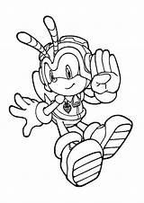 Coloring Sonic Charmy Pages Imprimer Para Bee Et Dessin Mario Colorear Printable Personajes Colorier Coloriage Pintar Dibujos Do Imagenes Silver sketch template