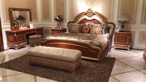 antique luxury italian classic solid wood bedroom