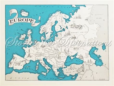 europe vintage map of europe a fun and funky little