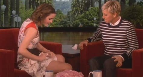 Emma Watson Shows Ellen Her Crotch