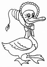 Goose Mother Coloring Pages Clipart Printable Baby Cartoon Coloriage Clip Duck Nursery Cliparts Color Rhymes Da Library Books Drawing Popular sketch template