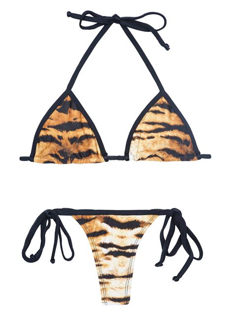 G String Micro Bikini In Tiger Print Bikini Microbikni Gstring My Xxx
