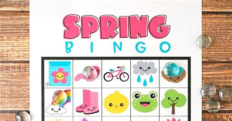 printable spring bingo artsy fartsy mama