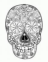 Coloring Pages Candy Skulls Popular sketch template