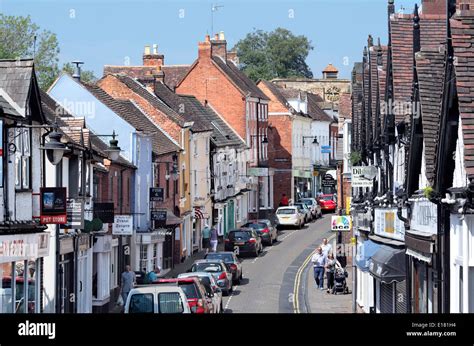 high street droitwich spa worcestershire stock photo alamy