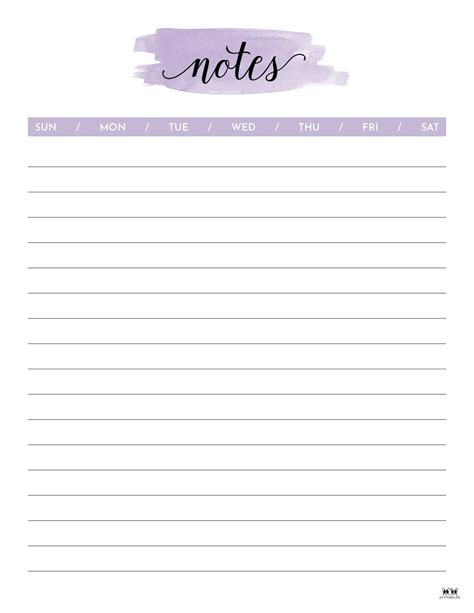 note pages templates   printables printabulls