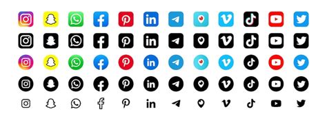 premium vector popular social network logo social network sign flat