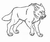 Wolf Angry Lineart Deviantart Gif Angery sketch template