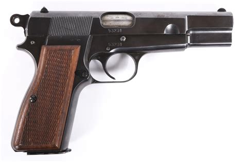 lot belgian fn browning  power mm pistol