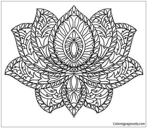 lotus mandala coloring page  coloring pages