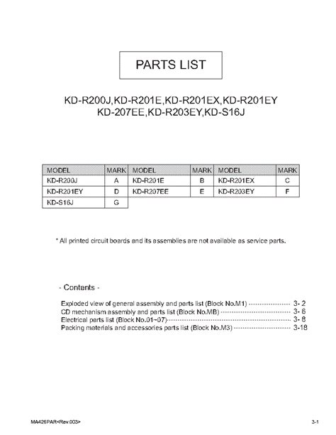 jvc kd      parts list service manual  schematics eeprom repair