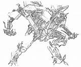 Starscream Transformers sketch template