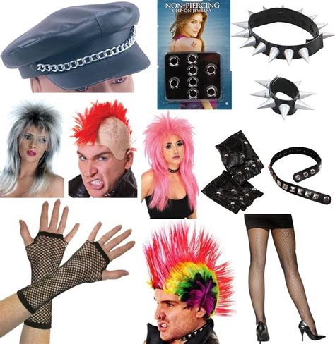 1980 s 80 s punk rocker rock fancy dress accessoires ebay