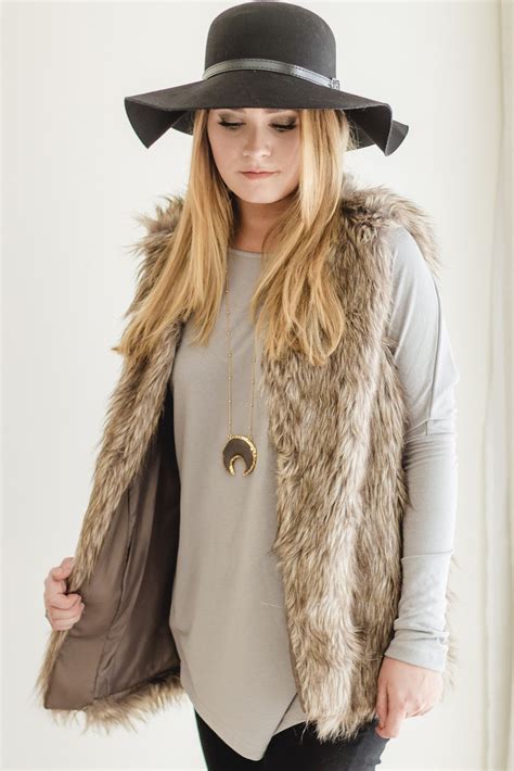 chic faux fur vest    rage    timeless classic      absolute