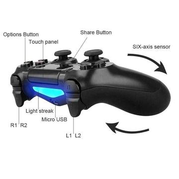 ps wireless  light bluetooth transparent controller gamepad newmecc