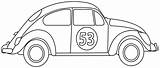 Herbie Bug Carro Pintar sketch template