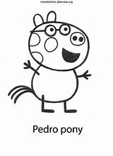 Peppa Pig Coloring Pedro Pages Pony Friends George Colorare Printable Template Print Clipart Colouring Disegno 1123 Library Popular sketch template
