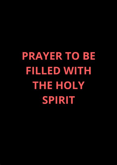 prayer   filled   holy spirit prayer points