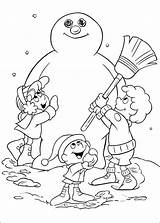 Frosty Snowman Coloring Pages Printable Book Kids Karen Christmas Sheets Building Fun Info Choose Board Index sketch template