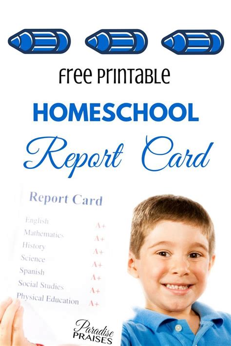 homeschool report card printable paradise praises school