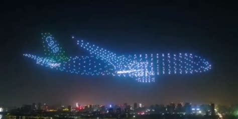 shapeshifting drones    sky  create giant airplane famous campaigns