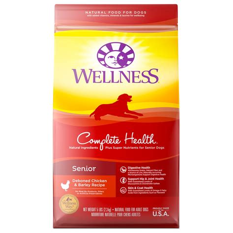 wellness complete health senior dog food petco