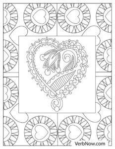 hearts coloring pages book   printable  verbnow