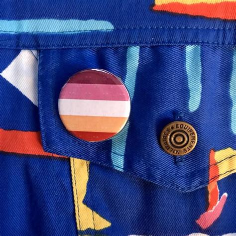 proud lesbian lesbian pin lesbian button t for lesbian etsy