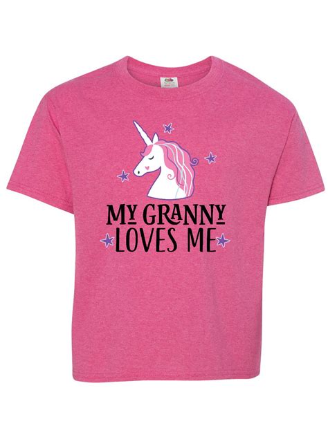 inktastic inktastic my granny loves me unicorn tween short sleeve t