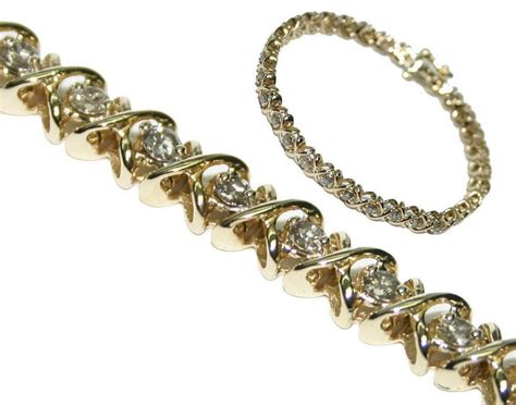 14k Yellow Gold Ladies Diamond Tennis Bracelet 2 00tdw 7 Ebay