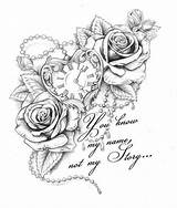 Tattoo Drawings Tattoos Sleeve Rose Clock Half Coloring Women Designs Flowers Thigh Adult sketch template