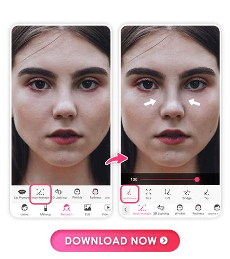 nose editor app  change nose shape   perfect
