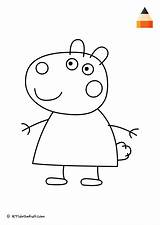 Peppa Pig Sheep Suzy Coloring Pages Drawing Draw Sketch Kids Colouring Template Kolorowanki Let Drawings Rzemieślnictwo Rabbit Painting Candy Easy sketch template