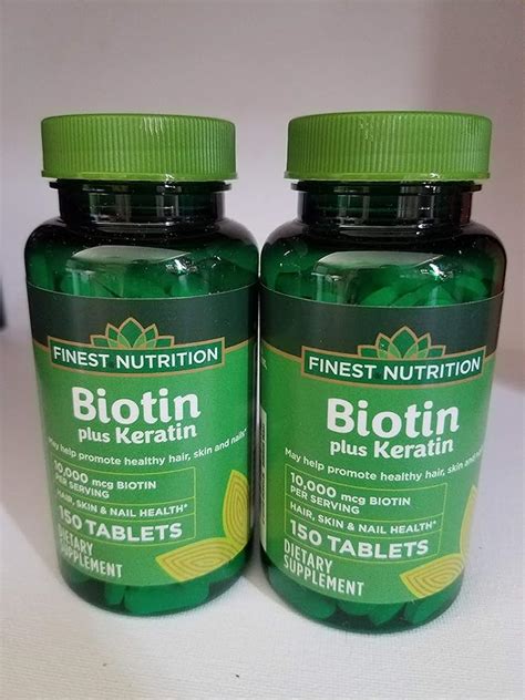 finest nutrition biotin  keratin  mcg  count  pack dailynutriplus llc