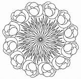 Mandala Coloriage Ausmalbilder Fleur sketch template