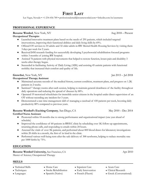 clinical psychologist resume    resume worded