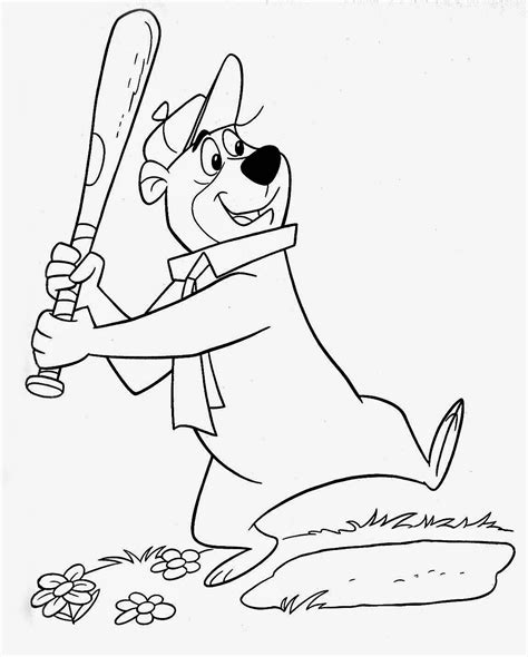 printable yogi bear coloring pages